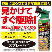 カメムシ駆除 スプレー 園芸用品 アースガーデン お庭の虫コロリ 速効撃滅ジェット 480ml×5本 殺虫剤 害虫駆除 対策 寄せ付けない アース製薬