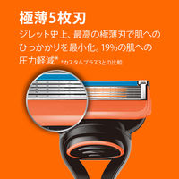 ジレット（Gillette）髭剃り フュージョン 5+1 極薄5枚刃 替刃　5セット（8個入×5） カミソリ 男性用 P＆G