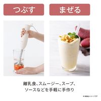 ハンドブレンダー ミキサー チョッパー 付き 【つぶす/まぜる/きざむ】 金属製 ホワイト TBL20A-W テスコム 1個