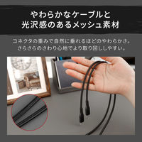 オウルテック 断線に強く柔らかい USB タイプC to Cケーブル 2m ホワイト OWL-CBA4CC20-WH 1個