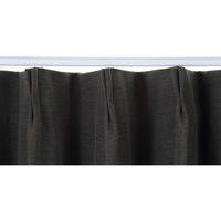 フォレストリンク 遮光1級 防炎 断熱 カーテン 1000×1350mm カーキブラック 1セット(2枚入)（直送品）