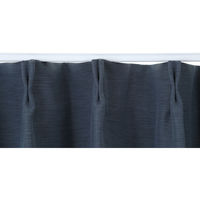 フォレストリンク 遮光1級 防炎 断熱 カーテン 1350×1500mm ネイビー 1セット(2枚入)（直送品）