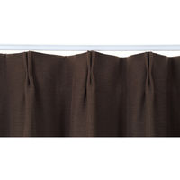 フォレストリンク 遮光1級 防炎 断熱 カーテン 1350×2000mm ブラウン 1セット(2枚入)（直送品）