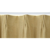 フォレストリンク 遮光1級 防炎 断熱 カーテン 1500×1780mm イエロー 1セット(2枚入)（直送品）