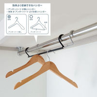 伸晃 ダブル収納ハンガー 伸縮タイプ 1台入り ブラック (1セット:5個入) 4964806025611 1セット(5個入)（直送品）