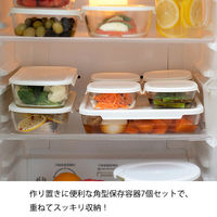 HARIO （ハリオ） 耐熱ガラス製 コンテナ スクエア 7個セット HKOZ-8002-OW 1個