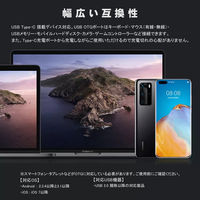 USB Type-Cハブ USB-C×1（18W） USB-A×1 増設 ホワイト VV-UCOTGPD-W Vodaview