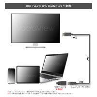 USB Type-C to DisplayPort 変換アダプター コンパクトタイプ VV-UCDP-SV Vodaview