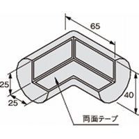 岩田製作所 バンパープロ|コーナージョイント BP1・BP16用 BP11W 1個（直送品）