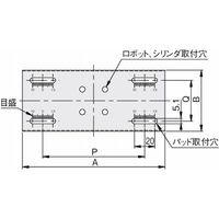 岩田製作所 真空機器ブラケット|ライトシリーズ(多関節ロボット用・エアシリンダ用) RPAC200ーM5S 1セット(2個)（直送品）
