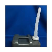 アズワン 5L ポリ角容器 グレー (ノズル付) 5本セット 64-7664-43 1セット(5本)（直送品）