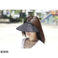 アズワン 大~きなつばの日除けバイザー バラ柄 65-1336-24 1個（直送品）