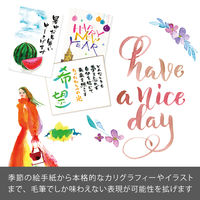 ぺんてる カラー筆ペン アートブラッシュ 6色セット XGFL-6ST 1個