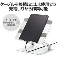 パソコンスタンド スマホ タブレット 17インチまで 三角形カットホルダー TBWDSDRAWAMSV 1個 エレコム（直送品）