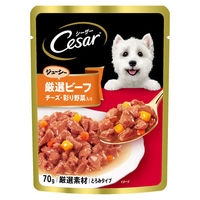 （お得なアソート）シーザー チーズ・野菜シリーズ 70g 64袋（2種×32個）ドッグフード 犬 ウェット パウチ