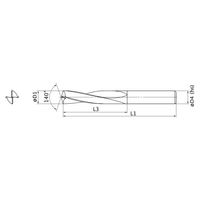 三菱マテリアル KMC2ストレートドリル MAS 0365LB HTI10 1PC（直送品）