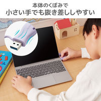 USBメモリ 32GB USB A 一体型 キャップ式 パープル MF-JRU3032GPU エレコム 1個