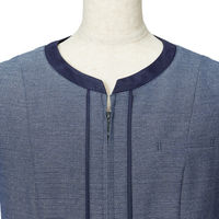 カーシーカシマ FEM COOL TWEED オーバーブラウス ライトグレー 15号 ESA890 1着