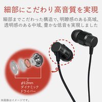 エレコム ステレオイヤホン Type-C EHP-CACS100AXBK　1個（直送品）