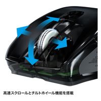 サンワサプライ ワイヤレスマウス 無線 Bluetooth 6ボタン 中型 ブルーLED MA-BBHT616BK 1個（直送品）