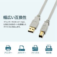 サンワサプライ USB2.0ケーブル(ライトグレー・2m) KU20-2HK2 1本