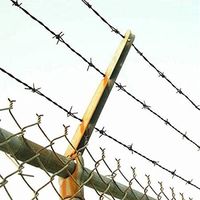 大里 【有刺鉄線・防犯フェンス・侵入防止】バーブ#14X100m 52-208 1巻（直送品）