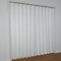 ユニベール ジェラート レースカーテン 1000×1980mm ブルー 4942881647416  1セット（レースカーテン2枚）（直送品）