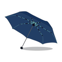 共栄工業 折り畳み傘 耐風カラー骨 58cm 1本入 ネイビー 18169 1本