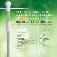 服部 2段伸縮エコスタイリッシュのぼりポール3M オールブラック tbpol002eco-5 1セット(10本)