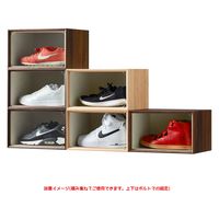 【軒先渡し】朝日木材加工 スニーカーボックス・コレクションケース ナチュラル LFM-2040BX-NA 1台（直送品）