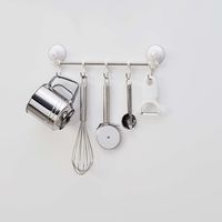 レック レバー式吸盤5連フック（可動式） 耐荷重5kg（1本1kg） H00480 1セット（5個）