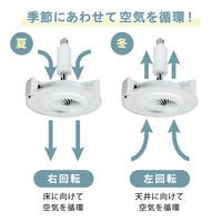 センサー付LEDサーキュレーター E26 調光調色 風量5段階 人感センサー 風向回転可 キングジム LP-SLC10 1個