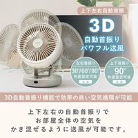 QUADS クリーン３ＤＤＣサーキュレーター　ＰＵＲＥ　ＡＩＲ　ＤＣ　アイボリー QS302IV 1台（直送品）