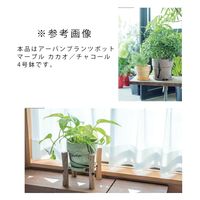 ポッシュリビング アーバンプランツポット マーブル カカオ/チャコール 4号鉢 282800 1個（直送品）