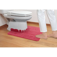 サンコー おくながHOKAテック トイレマット レッド KF-71 日本製 洗える ずれない おくだけ吸着 消臭 汚れ防止 あったか 1個（直送品）