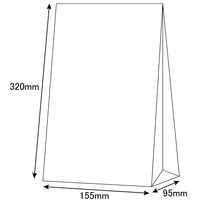 シモジマ 角底無地袋 No.8 004010800 1袋（100枚）
