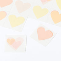 デザインフィル カラー色紙 シール付 ハート柄 33154006 1枚