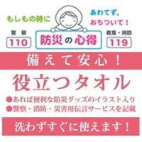 林 フェイスタオル 日本製 防災の心得 FF203610 1枚