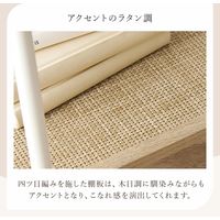 【軒先渡し】萩原 ナイトテーブル 幅390×奥行390×高さ700mm KST-3174NW 1台（直送品）