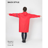 丸十コーポレーション レインウェア 男女兼用 ユニセックス レインコート M レッド 06003123 1枚