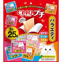 （バラエティパック）いなば CIAO チャオ プチ 3種 かつお まぐろ ささみ（8g×25個入）3袋 キャットフード おやつ