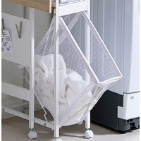 アイリスオーヤマ 天板付きランドリーワゴン　スリムタイプ　バスケット付　ホワイト TLAW-B220 1台（直送品）