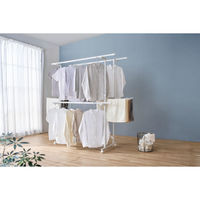 アイリスオーヤマ 組み立て簡単たっぷりスタイル物干し ホワイト KTM-2018ST 1台