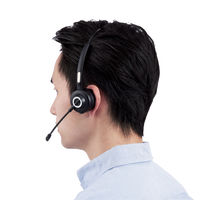 ヘッドセット Bluetooth接続 片耳 オーバーヘッド ワイヤレス ブラック LBT-HSOH14BK 1個 エレコム