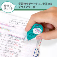 プラス マーカーテープ StudyLiner スタディライナー ミントブルー バイカラー 51771 1セット(20個)