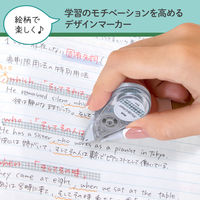 プラス マーカーテープ StudyLiner スタディライナー グレー ギンガムチェック 51767 1個