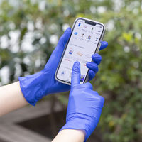 【大容量200枚入】 帝人フロンティア 「現場のチカラ」 ニトリル手袋極薄手 粉無 ディープブルー SS 1箱（200枚入） オリジナル