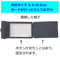 アイ・エス 吊り下げ ICカードケース(名刺対応可) ハードタイプ ひも収納式 黒 INM-03 1パック