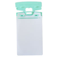 アイ・エス 吊り下げ名札用ケース タテ型 青 INM-22 1パック(10枚)