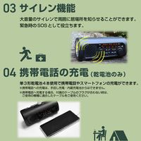 防災ラジオライト ドリテック さすだけ充電ラジオライト3 ブラック PR-323RBK 1台